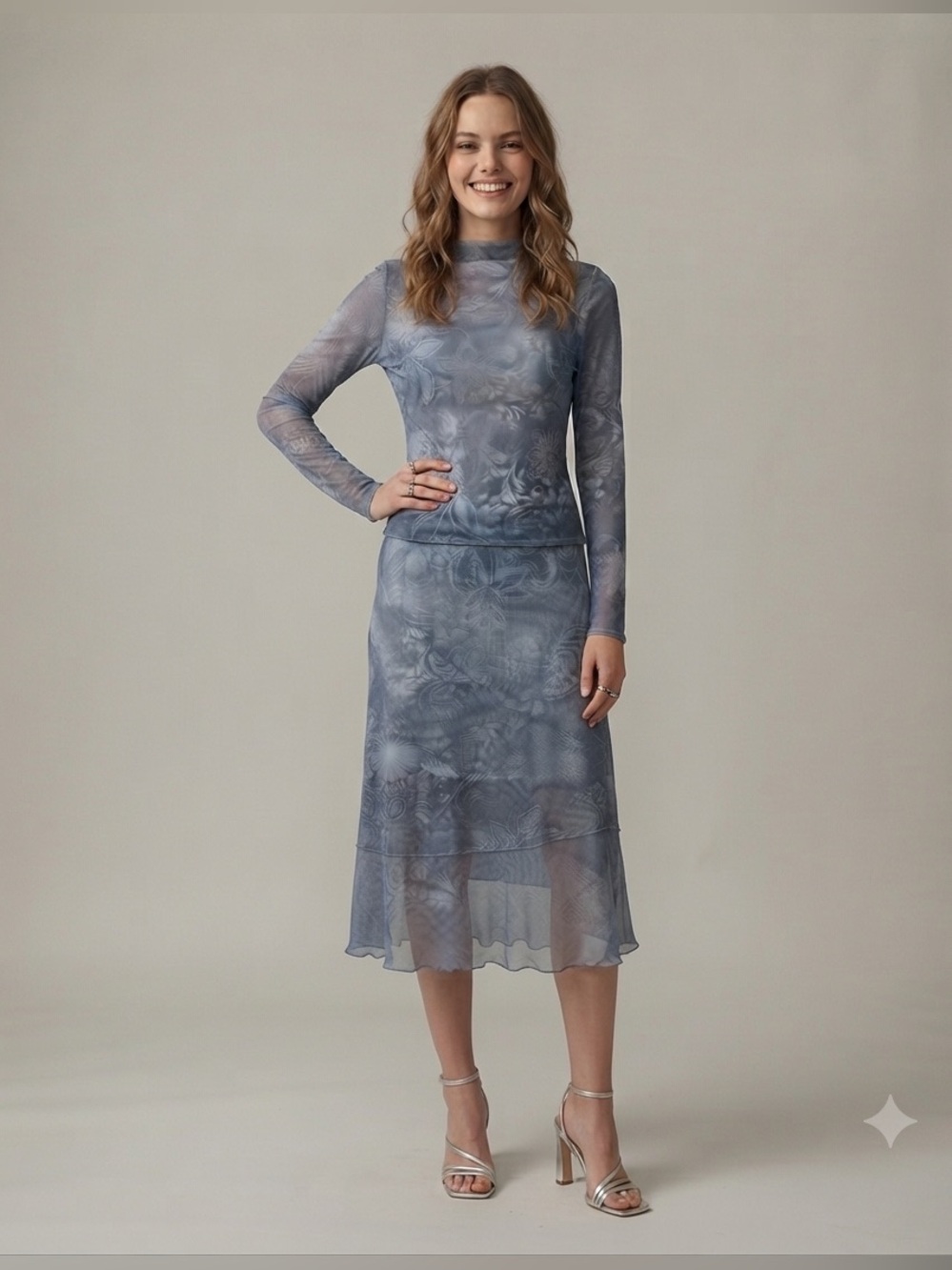 See You Monday Long Sleeve Skirt Set